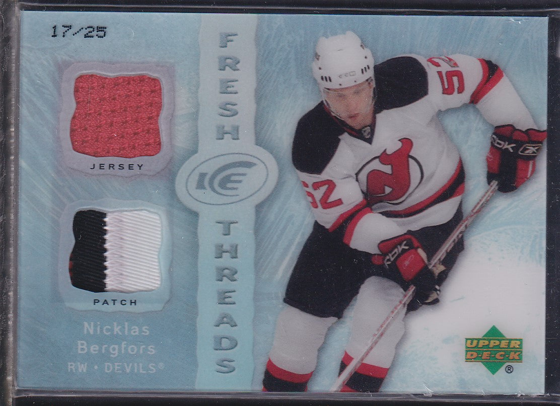 NICKLAS BERGFORS - 2007 Upper Deck Ice Fresh Threads #FT-NB, /25