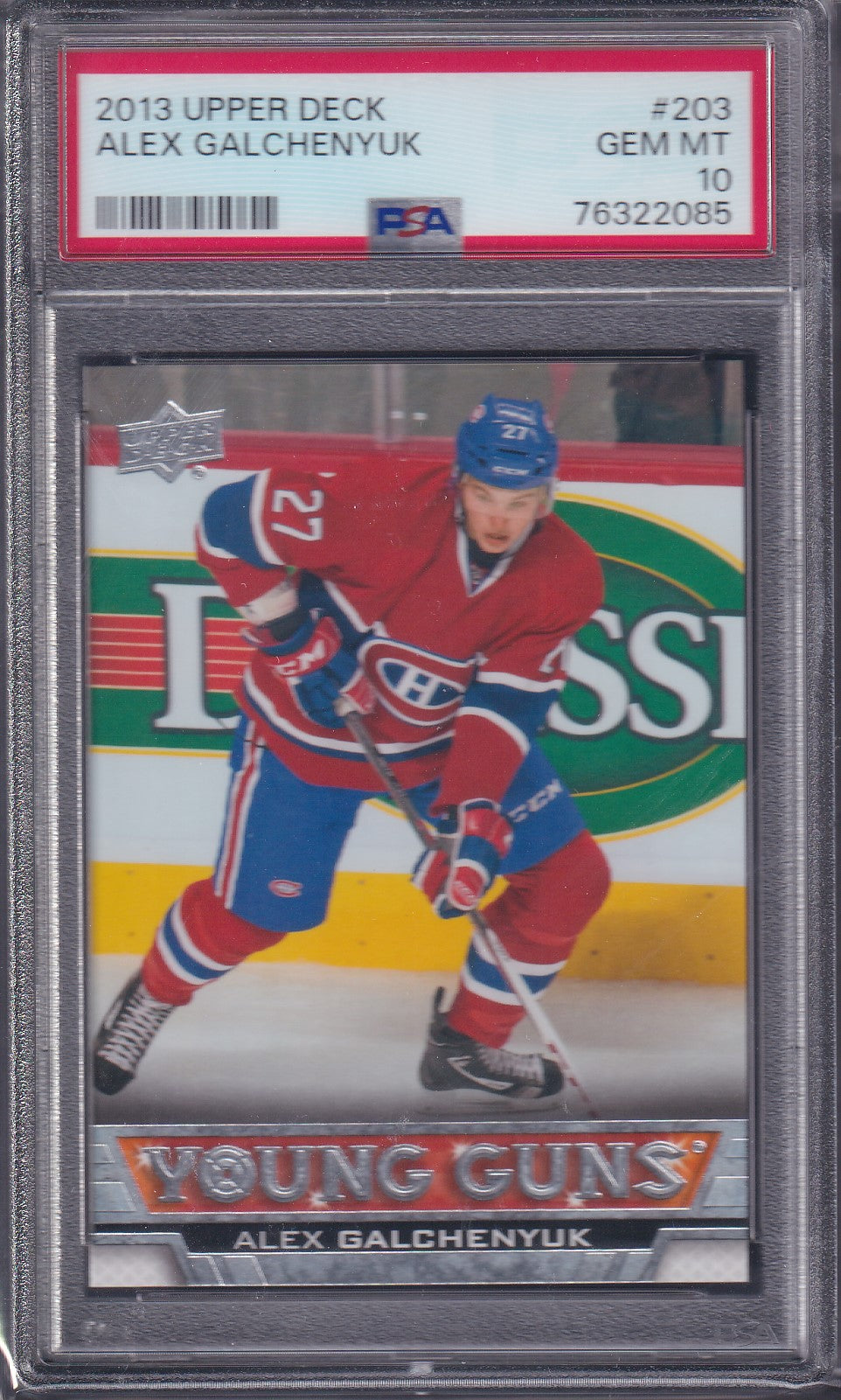 ALEX GALCHENYUK - 2013 Upper Deck Young Guns #203, PSA 10