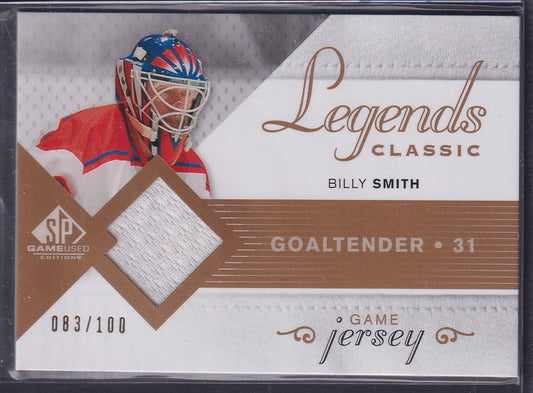 BILLY SMITH - 2007 Upper Deck SP Game Used Legends Classic Patch #HGJ-BS, /100