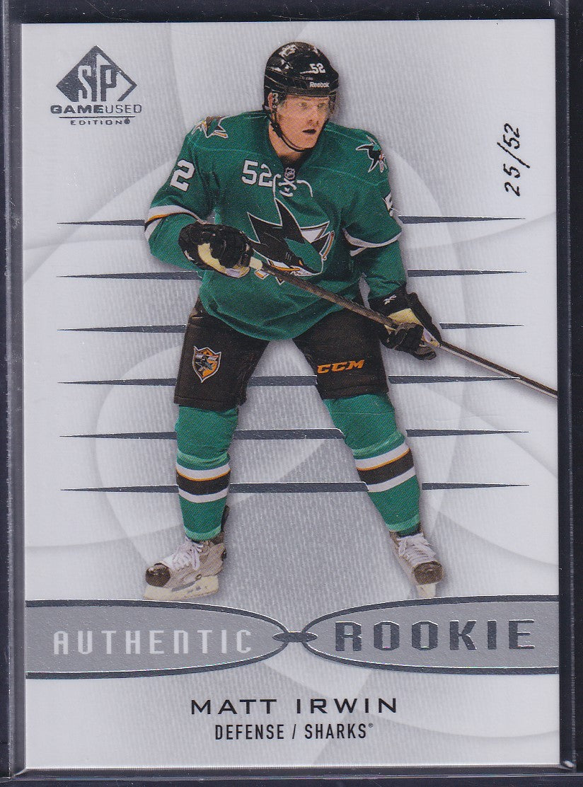 MATT IRWIN - 2013 SP Game Used Authentic Rookie #130, /52