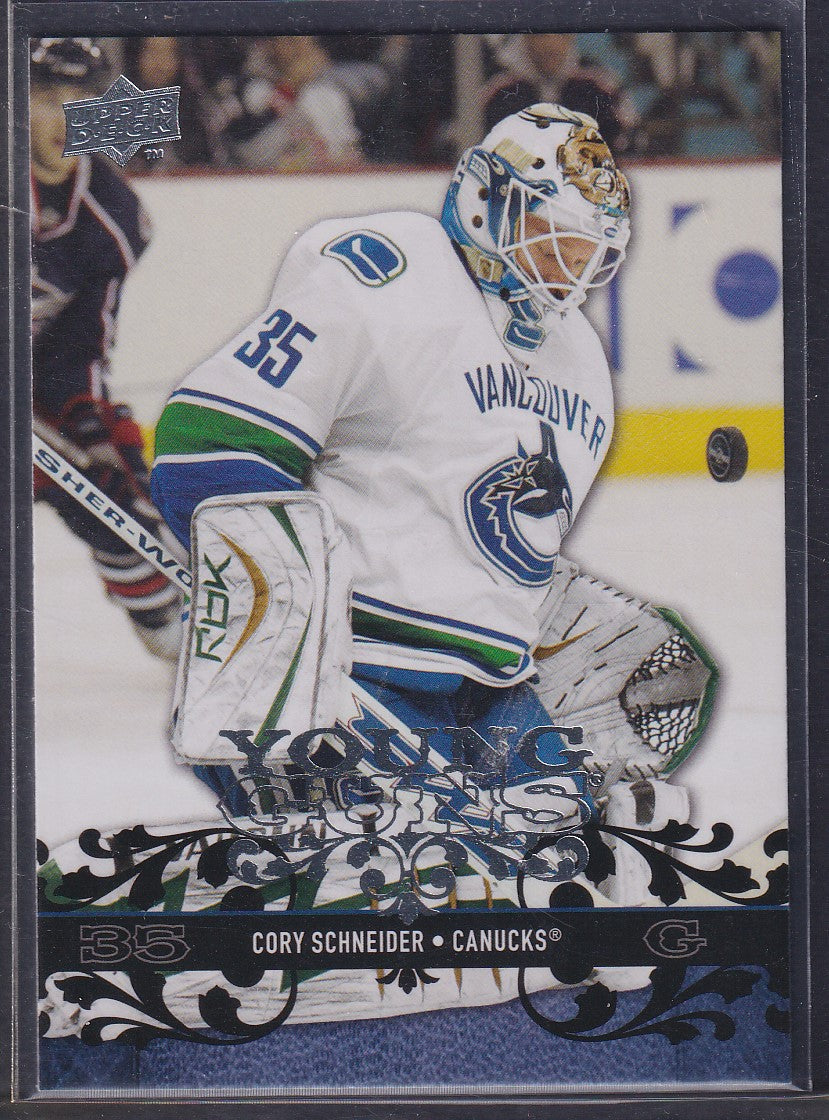 CORY SCHNEIDER - 2008 Upper Deck Young Guns #497