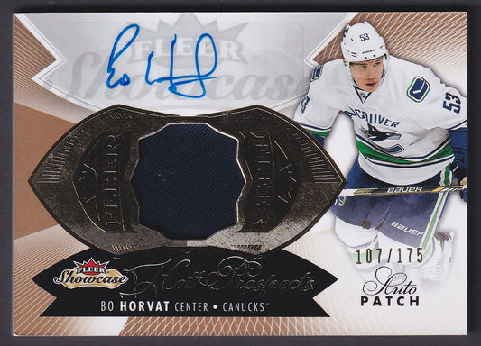 BO HORVAT - 2014 Fleer Showcase Hot Prospects Rookie Auto Patch #207, /175