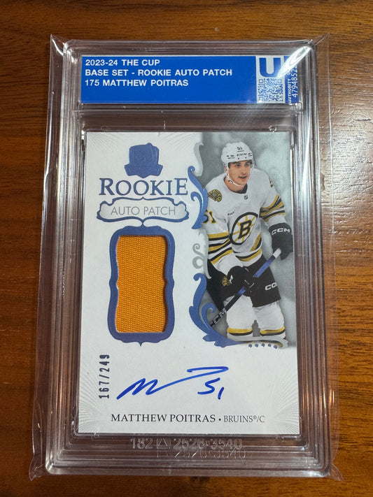 MATTHEW POITRAS - 2023 The Cup Rookie Auto Patch #175, /249