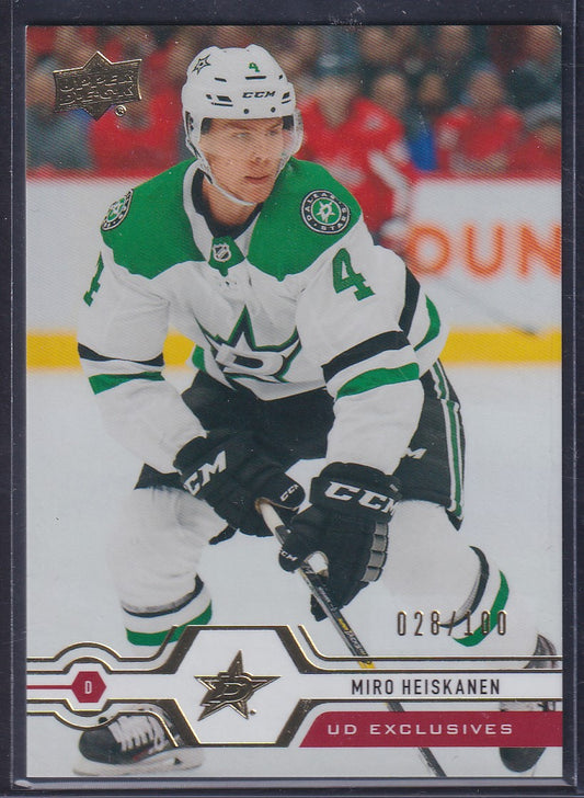 MIRO HEISKANEN - 2019 Upper Deck UD EXCLUSIVES #398, /100