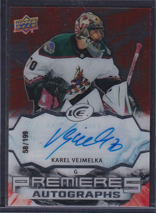 KAREL VEJMELKA - 2021 Upper Deck Ice Premieres Auto #IPA-KV, /199