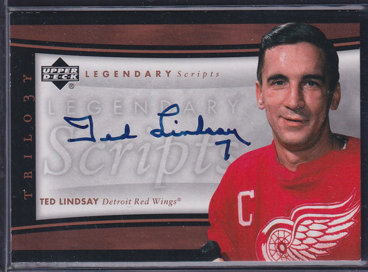 TED LINDSAY - 2005 Upper Deck Trilogy Legendary Scripts Auto #LEG-TL