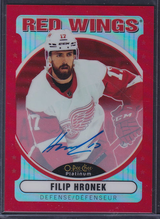 FILIP HRONEK - 2021 O-Pee-Chee Platinum RED RAINBOW AUTO #R-45