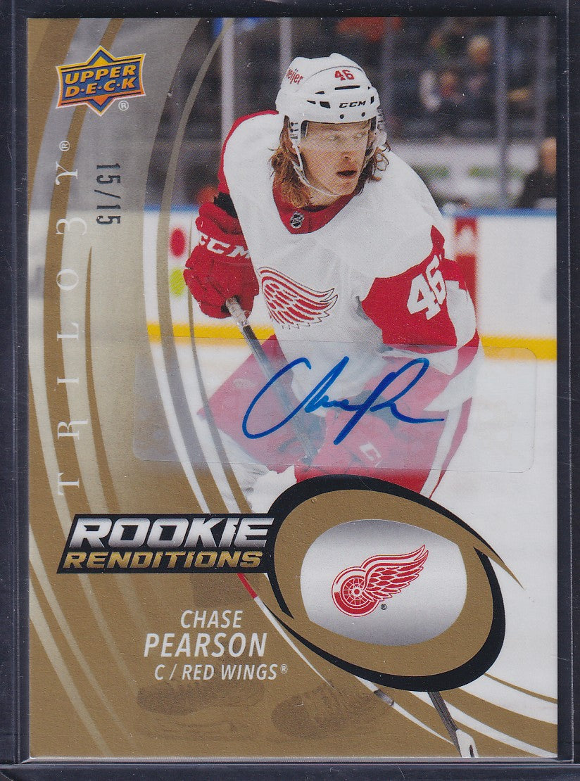 CHASE PEARSON - 2022 Upper Deck Trilogy Rookie Renditions Auto GOLD #RR-7, /15