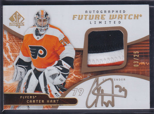 CARTER HART - 2018 SP Authentic Future Watch Auto Patch Limited #R-CH, /25