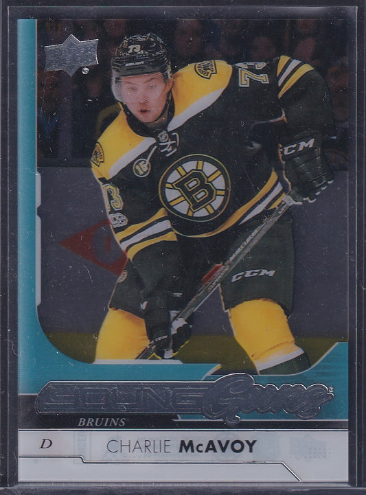 CHARLIE MCAVOY - 2017 Upper Deck Young Guns CLEAR CUT #242 (Surface Scratches)