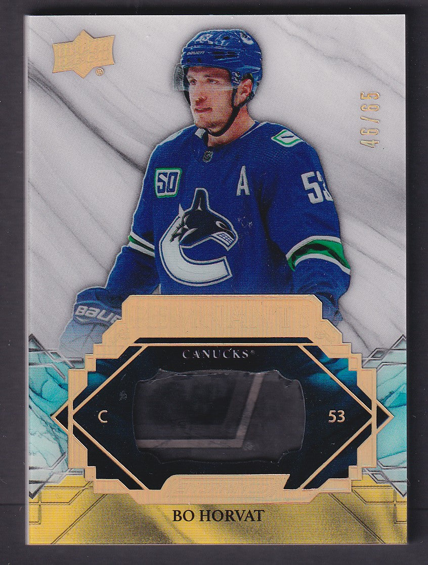 BO HORVAT - 2019 Upper Deck Engrained Remnants #R-BH, /65