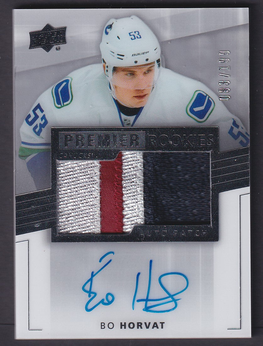 BO HORVAT - 2014 Upper Deck Premier Rookie Auto Patch #102, /199