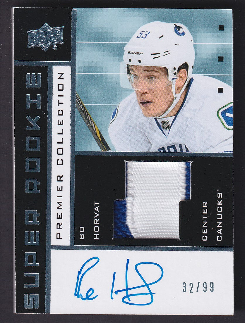 BO HORVAT - 2014 Upper Deck Premier Super Rookies Auto Patch #SRR-BH, /99