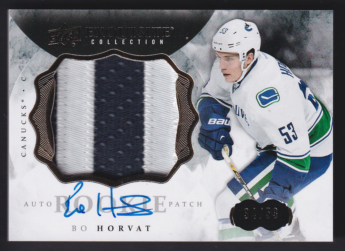 BO HORVAT - 2014 Upper Deck Exquisite Rookie Auto Patch #82, /53