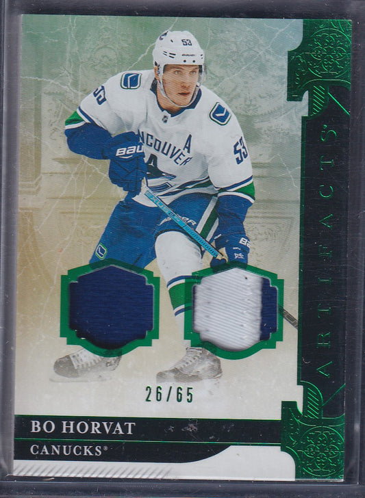 BO HORVAT - 2019 Upper Deck Artifacts Jersey Patch #28, /65