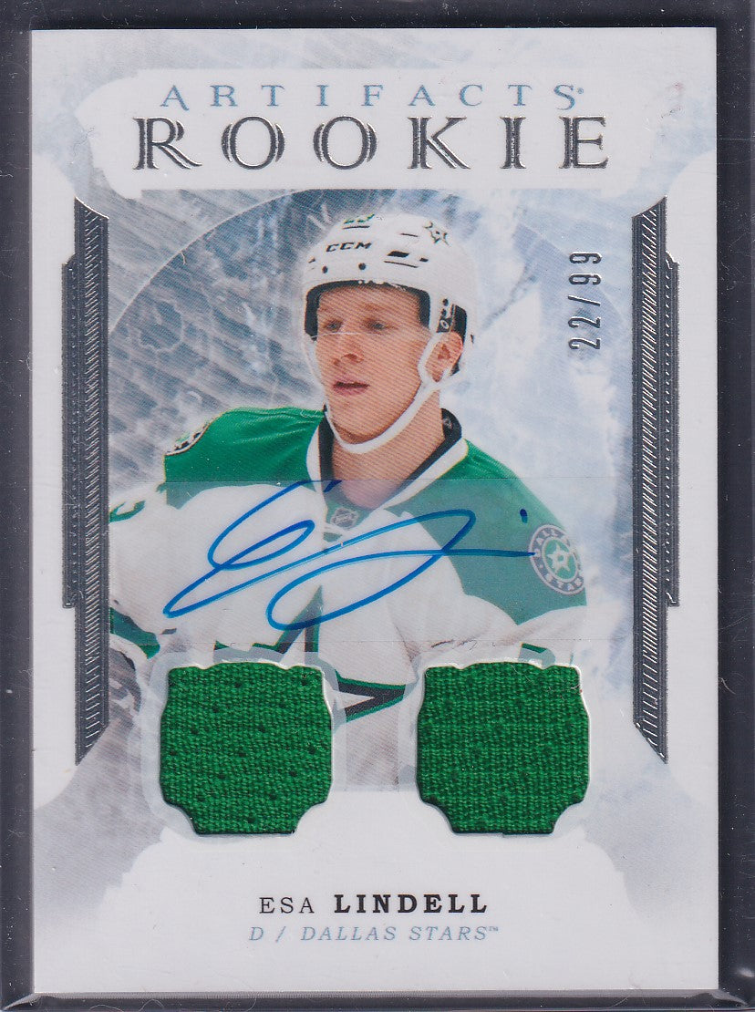 ESA LINDELL - 2016 Upper Deck Artifacts Rookie Auto Patch #173, /99