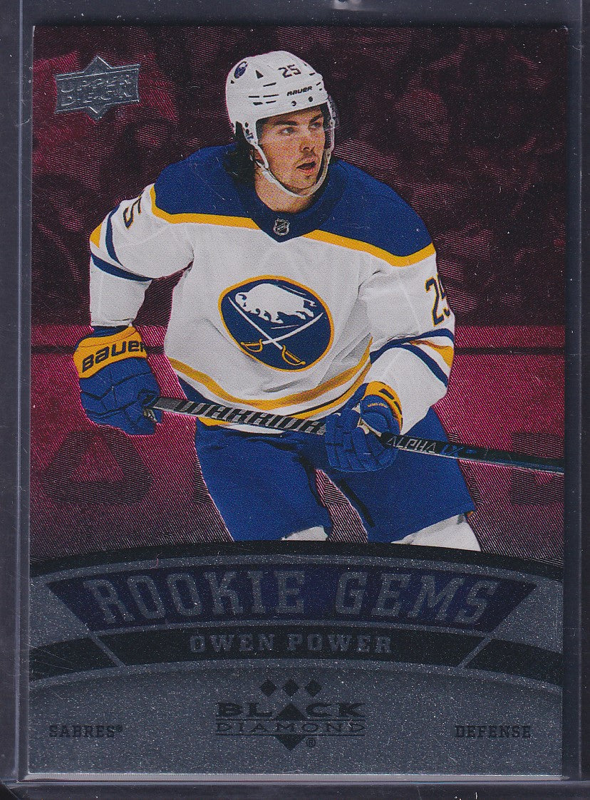 OWEN POWER - 2022 Upper Deck Black Diamond Rookie Gems RED #BD-39, /100