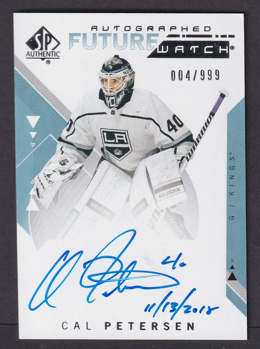 CAL PETERSEN - 2018 SP Authentic Future Watch Auto INSCRIBED #225, /50