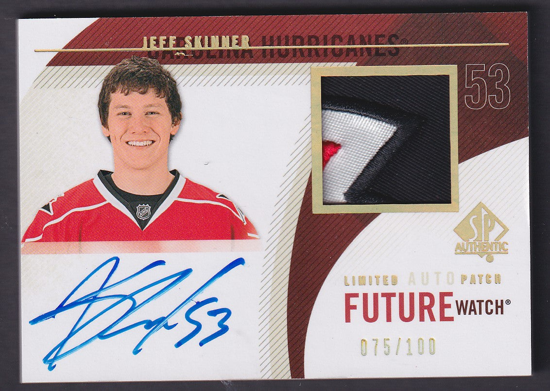 JEFF SKINNER - 2010 SP Authentic Future Watch Auto Patch #295, /100
