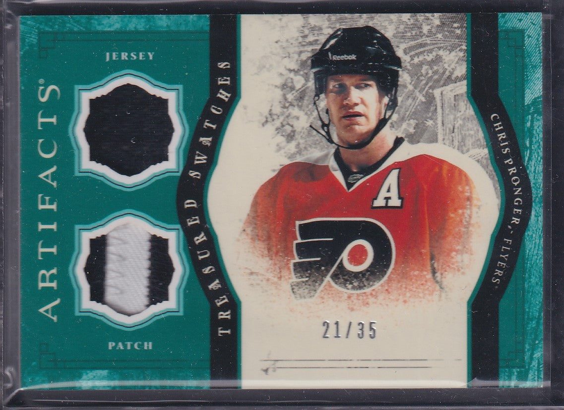 CHRIS PRONGER - 2011 Upper Deck Artifacts Treasured Swatches #TS-CP, /35