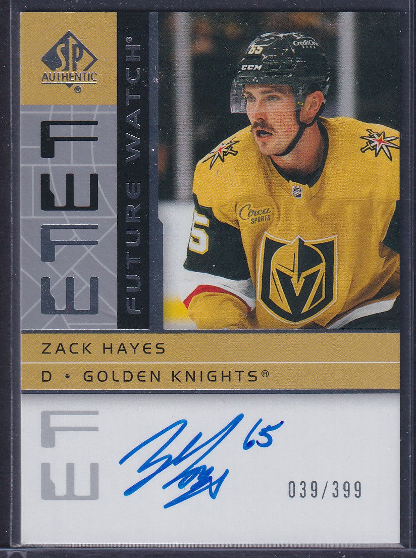 ZACK HAYES - 2022 SP Authentic Future Watch Auto Retro #RFWA2-ZH, /399