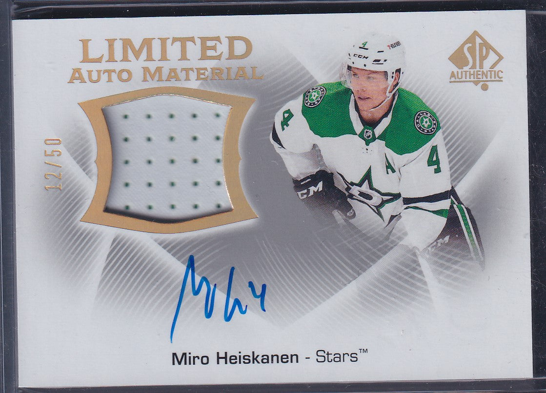 MIRO HEISKANEN - 2021 SP Authentic Limited Auto Materials Patch #LAM-MH, /50