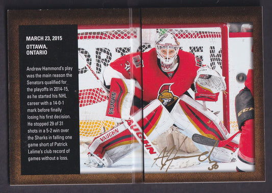 ANDREW HAMMOND - 2015 SP Authentic Moments Signatures Booklet Auto #AB-AH
