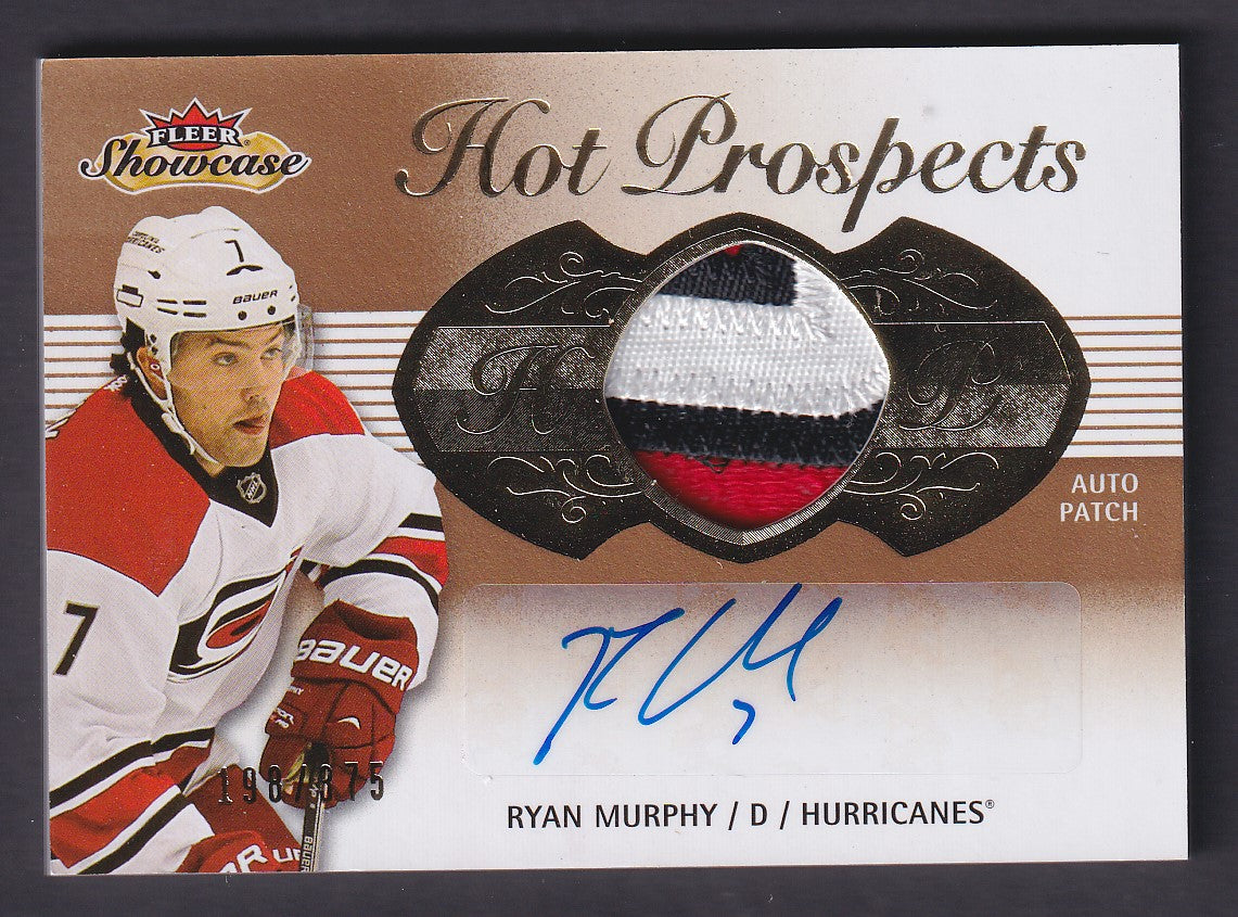 RYAN MURPHY - 2013 Fleer Showcase Hot Prospects Auto Patch Rookie #151, /375