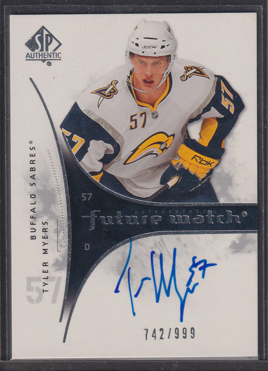 TYLER MYERS - 2009 SP Authentic Future Watch Auto #211, /999