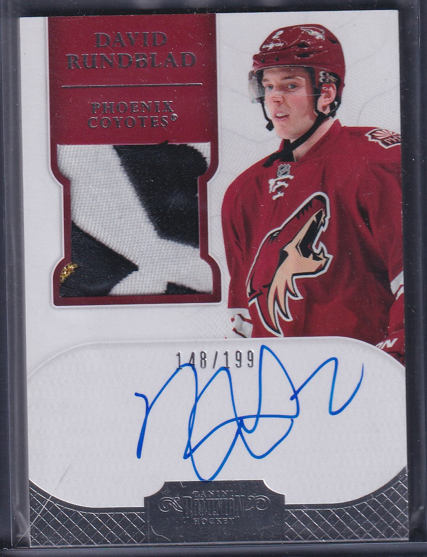 DAVID RUNDBLAD - 2012 Panini Dominion Auto Patch #168, /199