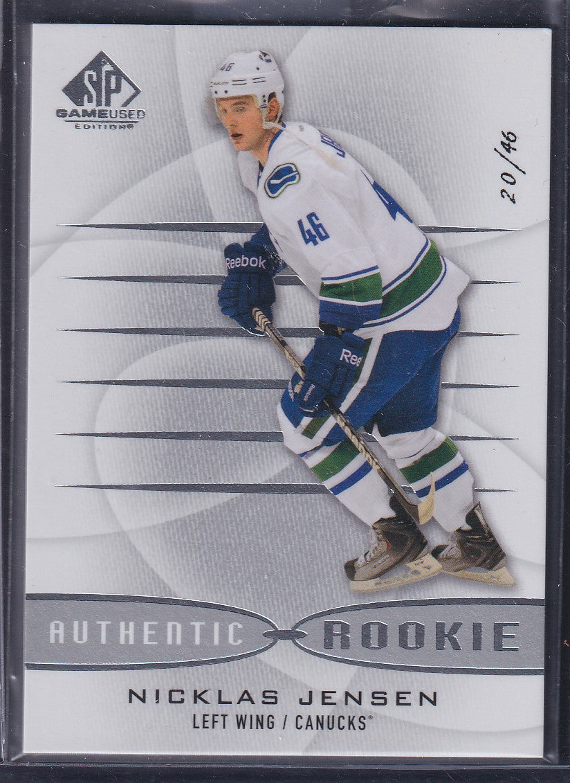 NICKLAS JENSEN - 2013 SP Game Used Authentic Rookie #156, /46