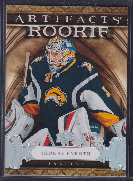 JHONAS ENROTH - 2009 Upper Deck Artifacts Rookie #179, /25