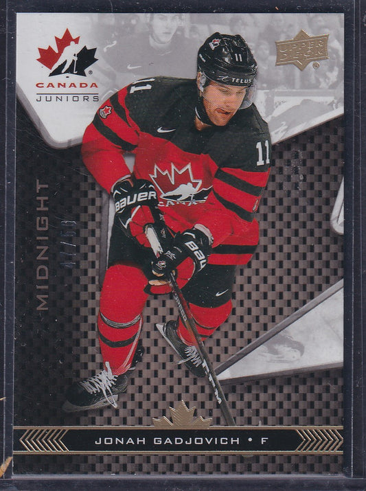 JONAH GADJOVICH - 2018 Upper Deck Team Canada Midnight #11, /50