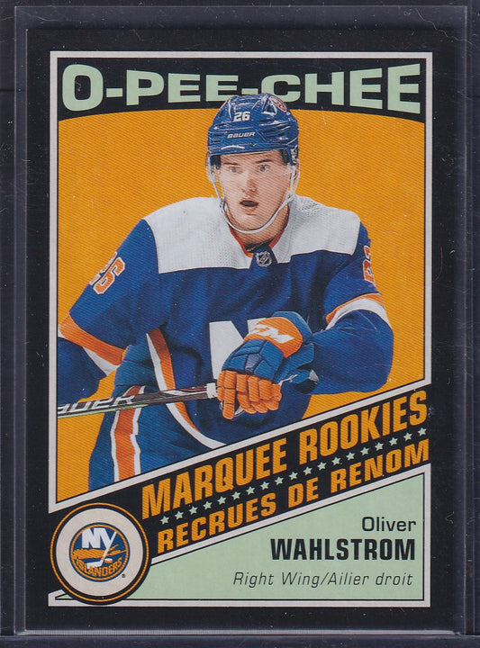 OLIVER WAHLSTROM - 2019 O-Pee-Chee Marquee Rookies BLACK BORDER #615, /100