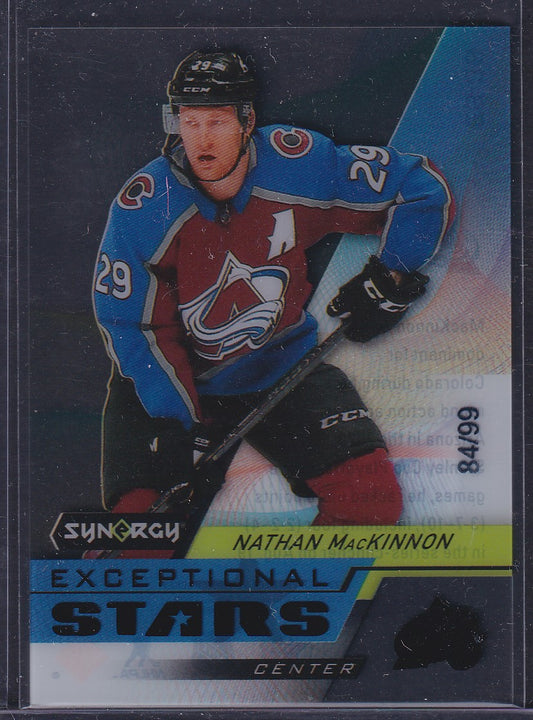 NATHAN MACKINNON - 2020 Upper Deck Synergy Exceptional Stars #ES-36, /99