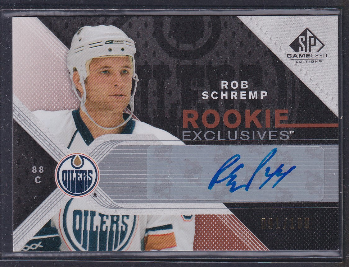 ROB SCHREMP - 2007 SP Game Used Rookie Exclusives Auto #RE-RS, /100