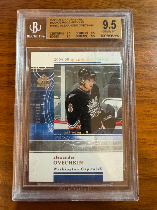 ALEXANDER OVECHKIN - 2004 SP Authentic Rookie Redemption #RR30, /399, BGS 9.5