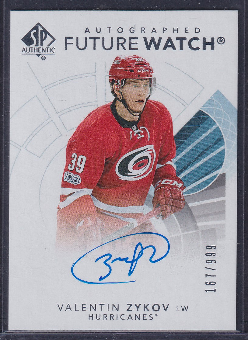 VALENTIN ZYKOV - 2017 SP Authentic Future Watch Auto #139, /999