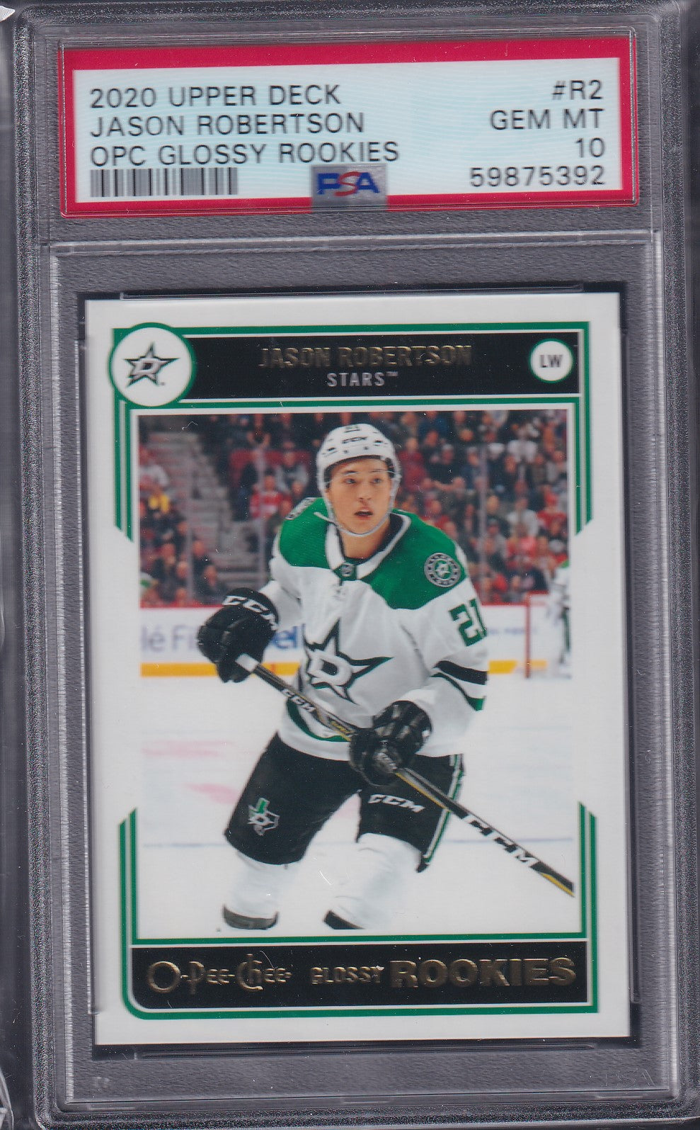 JASON ROBERTSON - 2020 Upper Deck OPC Glossy Rookies #R2, PSA 10