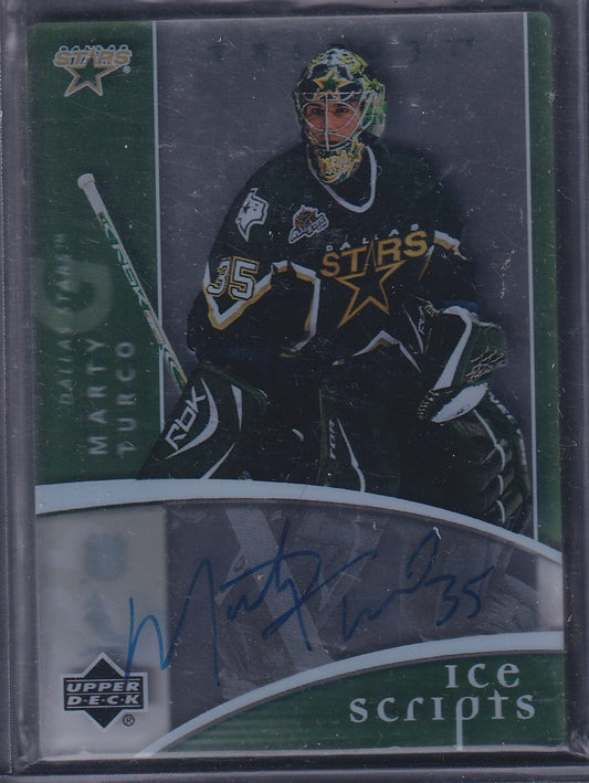 MARTY TURCO - 2007 Upper Deck Trilogy Ice Scripts Auto #IS-MT