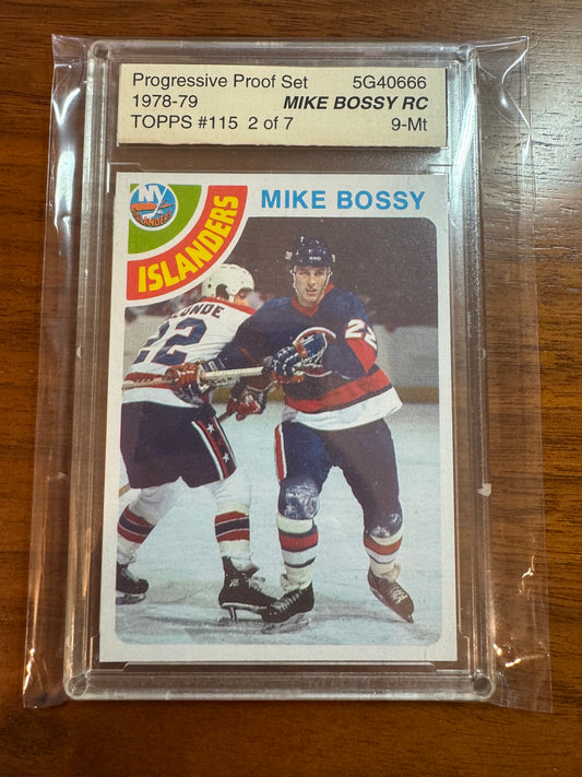 MIKE BOSSY - 1978 Topps Rookie PROGRESSIVE PROOF (Blank Back) - 7 Made