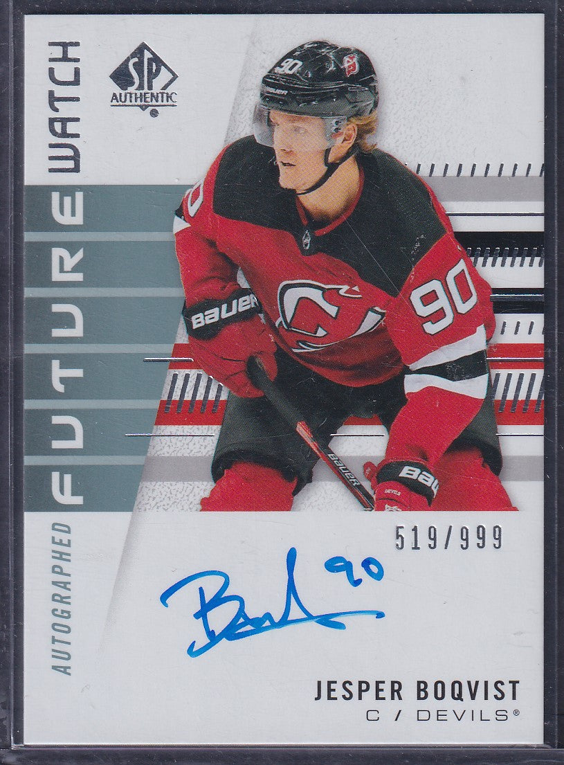 JESPER BOQVIST - 2019 SP Authentic Future Watch Auto #190, /999