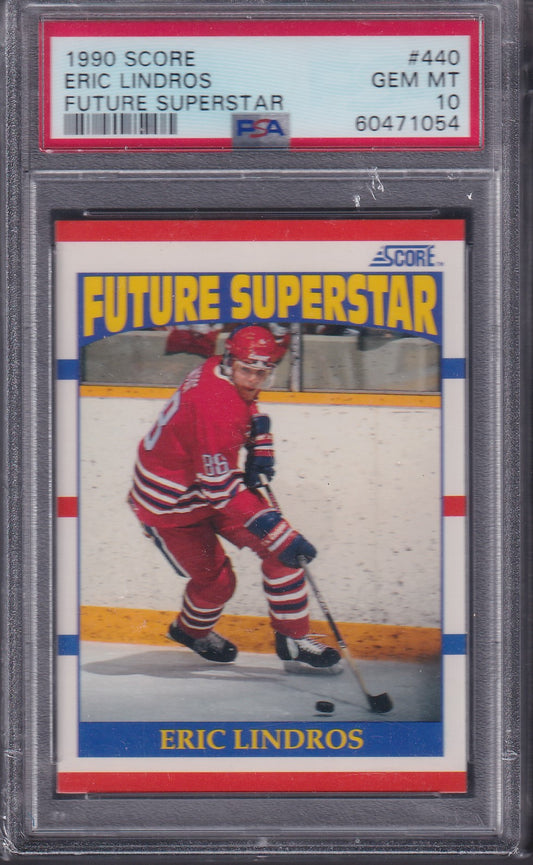 ERIC LINDROS - 1990 Score Future Superstar #440, PSA 10