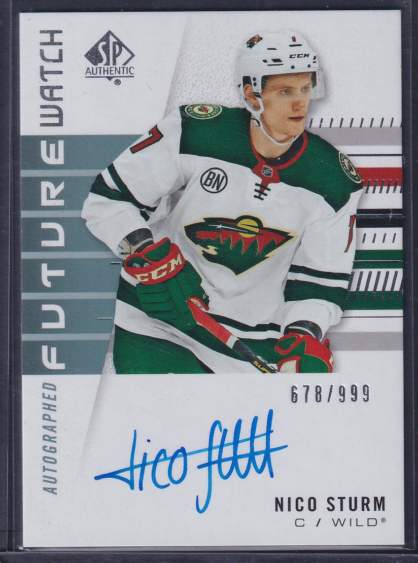 NICO STURM - 2019 SP Authentic Future Watch Auto #166, /999