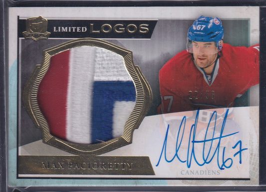 MAX PACIORETTY - 2013 The Cup Limited Logos Auto Patch #LL-MP, /50