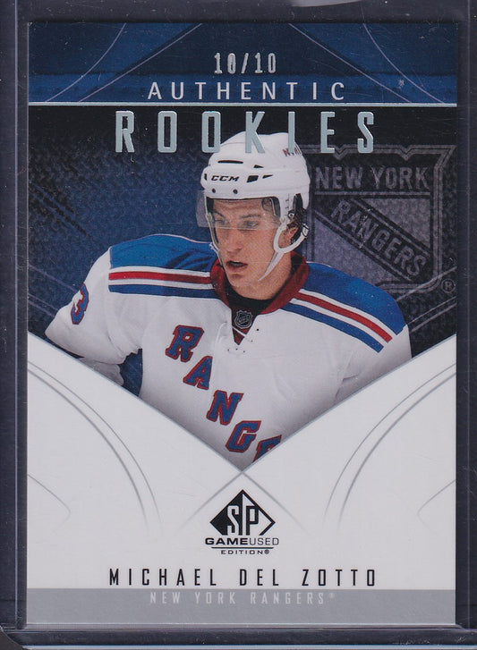 MICHAEL DEL ZOTTO - 2009 SP Game Used Authentic Rookies #134, /10