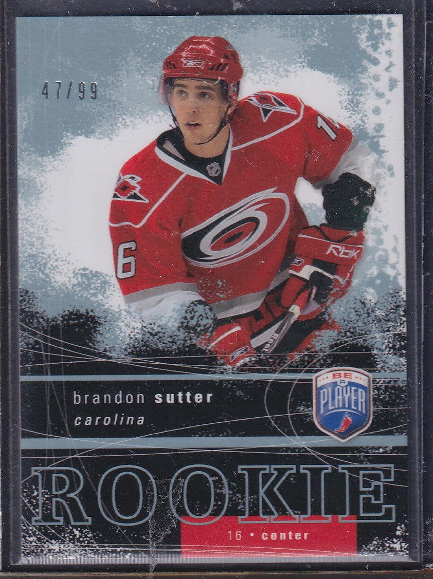 BRANDON SUTTER - 2007 BAP Be a Player Rookie #RR-323, /99