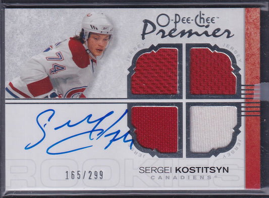 SERGEI KOSTITSYN - 2007 O-Pee-Chee Premier Rookie Patch Auto #132, /299