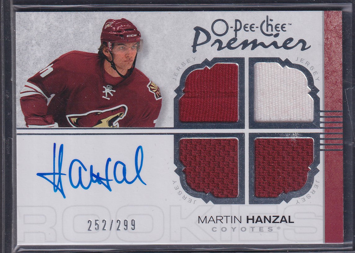 MARTIN HANZAL - 2007 O-Pee-Chee Premier Rookie Auto Patch #134, /299