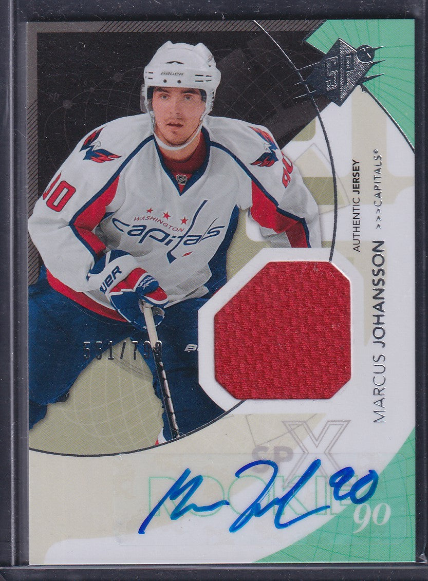 MARCUS JOHANSSON - 2010 Upper Deck SPx Rookie Auto Patch #188, /799